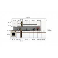 Bucatarie MARINA NEW 370 A Alb / Alb